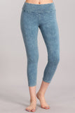 Chatoyant Mineral Wash Crop Leggings Lt. Denim