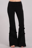 Chatoyant Double Fringe Bell Bottoms Black