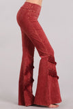 Chatoyant Double Fringe Bell Bottoms Burnt Clay