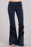 Chatoyant Double Fringe Bell Bottoms Electric Blue
