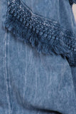Chatoyant Double Fringe Bell Bottoms Light Denim