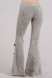 Chatoyant Double Fringe Bell Bottoms Taupe Gray