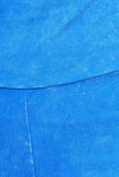 Chatoyant Mineral Wash Fold Over Waist CaprisDeep Azure