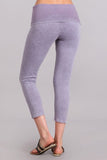 Chatoyant Mineral Wash Fold Over Waist CaprisLilac