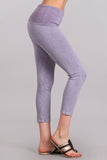 Chatoyant Mineral Wash Fold Over Waist CaprisLilac