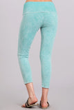 Chatoyant Mineral Wash Fold Over Waist Capris