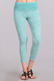 Chatoyant Mineral Wash Fold Over Waist Capris
