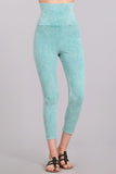 Chatoyant Mineral Wash Fold Over Waist Capris