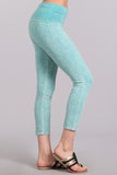 Chatoyant Mineral Wash Fold Over Waist Capris