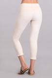 Chatoyant Mineral Wash Fold Over Waist CaprisNude