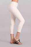 Chatoyant Mineral Wash Fold Over Waist CaprisNude