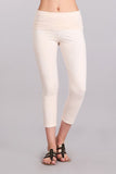 Chatoyant Mineral Wash Fold Over Waist CaprisNude