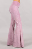 Chatoyant Mineral Wash Seam Detail Bell Bottoms Lt. Pink