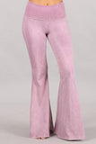 Chatoyant Mineral Wash Seam Detail Bell Bottoms Lt. Pink