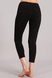 Chatoyant Mineral Wash Crop Leggings Black