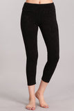 Chatoyant Mineral Wash Crop Leggings Black
