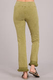 Chatoyant Plus Size Mineral Wash Ankle Length Crochet Fringe Pear