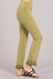Chatoyant Plus Size Mineral Wash Ankle Length Crochet Fringe Pear