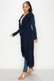 T-Party Fabulous Fringe Long Cardigan in 2 Colors!