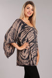 Chatoyant Casual Tie Dye Raglan Top