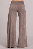Chatoyant Mineral Wash Wide Leg Palazzo Pants Desert Taupe
