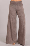 Chatoyant Mineral Wash Wide Leg Palazzo Pants Desert Taupe