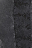 Chatoyant Crop Bell Bottoms With Side Snake Print Dark Ash Gray