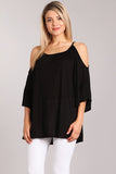 Chatoyant Easygoing Relaxed Top Black