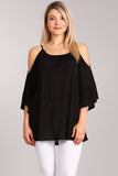 Chatoyant Easygoing Relaxed Top Black