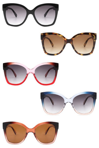 Designer Inspired Square Oversize Cat Eye Fashion Sunglasses