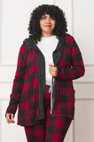 Buffalo Plaid Hooded Cardigan