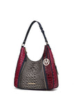 MKF Collection Faux Crocodile-Embossed Shoulder