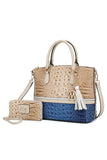 Designer Inspired MKF Collection Autumn Crocodile Skin Tote Bag Mia