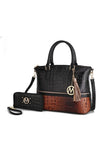 Designer Inspired MKF Collection Autumn Crocodile Skin Tote Bag Mia