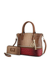 Designer Inspired MKF Collection Autumn Crocodile Skin Tote Bag Mia