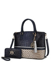 Designer Inspired MKF Collection Autumn Crocodile Skin Tote Bag Mia