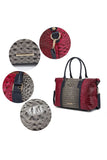 Designer Inspired MKF Faux Crocodile-Embossed Duffle Bag by Mia K