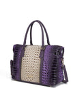 Designer Inspired MKF Faux Crocodile-Embossed Duffle Bag by Mia K