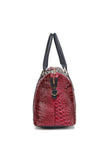 Designer Inspired MKF Faux Crocodile-Embossed Duffle Bag by Mia K