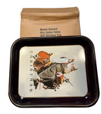 Vintage 1975 Norman Rockwell First Limited Edition Christmas Metal Tray