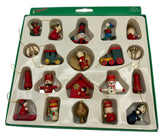 Vintage 20 Pc. Hand Painted Wooden Ornaments