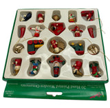 Vintage 20 Pc. Hand Painted Wooden Ornaments