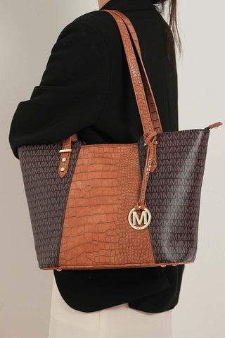 Designer Inspired MKF Lippa Signature Crocodile Tote Bag by Mia K