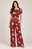 C-Mode 2-piece Burgundy Pant Set