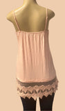 Back in The Saddle  Peach Lace Cami