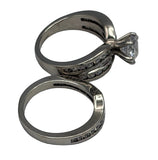 925 Sterling Silver CZ Bridal Set Size 5
