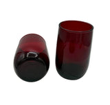Vintage Anchor Hocking Royal Ruby Red Roly-Poly Juice Glasses
