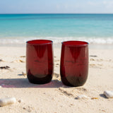 Vintage Anchor Hocking Royal Ruby Red Roly-Poly Juice Glasses