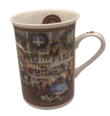 Danbury Mint Vintage Boyds Bear Collector Mugs "Bears "n" Bloom"