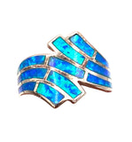 925 Blue Fire Opal Ring